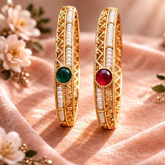 Beautiful Pearl & Stone Bangles