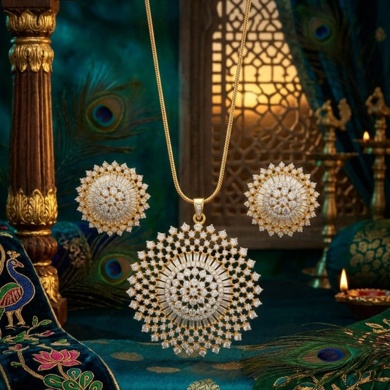 Pendant Set with Golden Chain