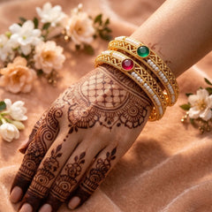 Beautiful Pearl & Stone Bangles