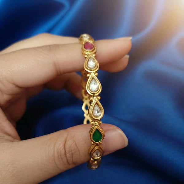 Royal Teardrop Kundan Bangles
